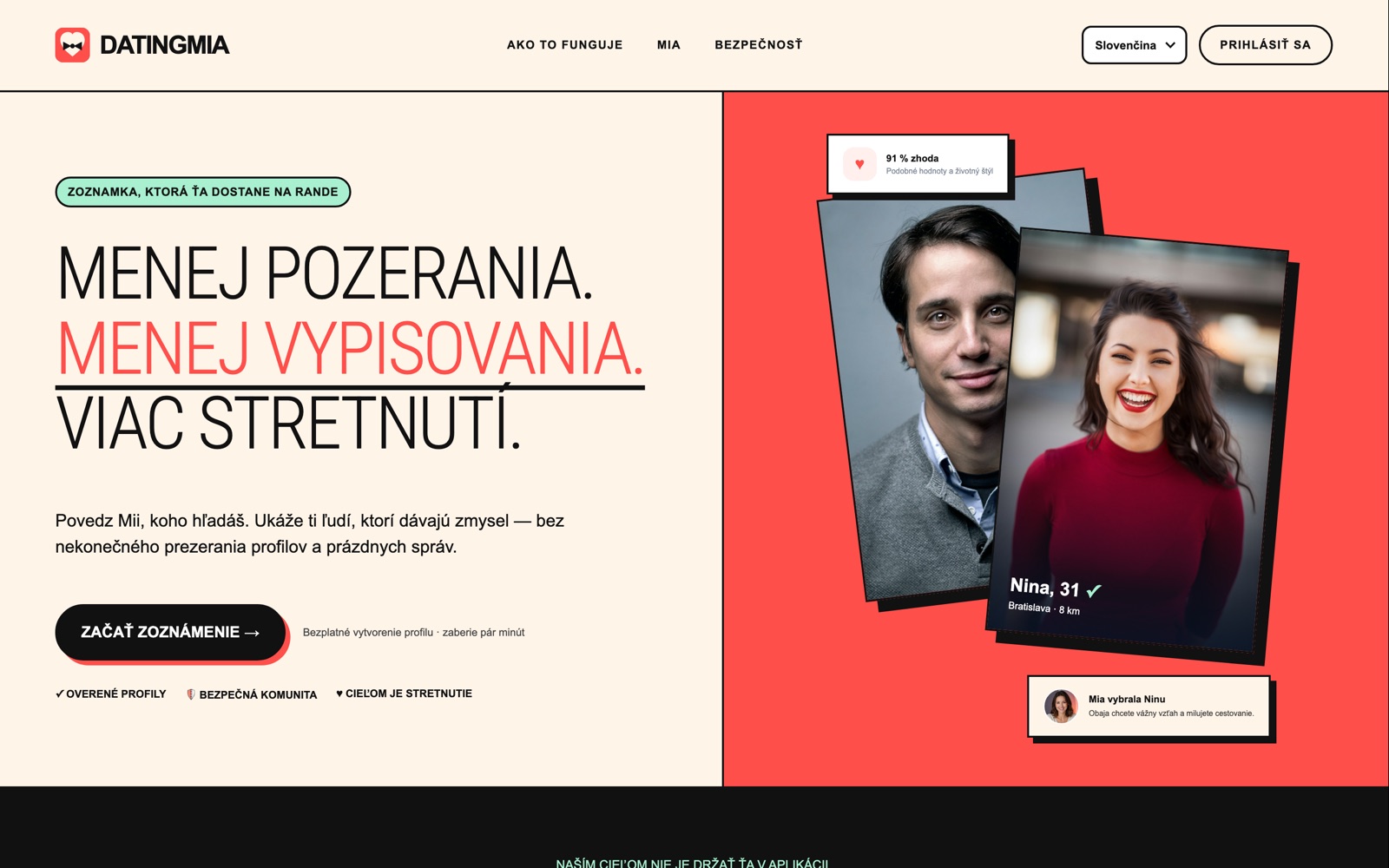 Zoznamka DatingMia
